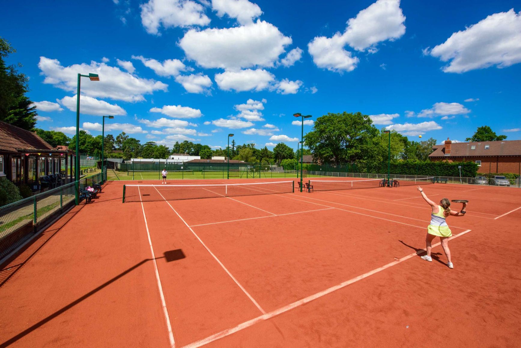 Artificial clay provides the right high performing surface for tennis, whilst being easy to maintain.