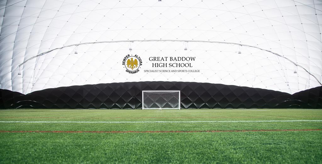Image of a 3G Pitch Construction with Dome Facility at Great Baddow High School, Essex.